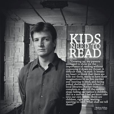 Nathan Fillion, Kids Need to Read